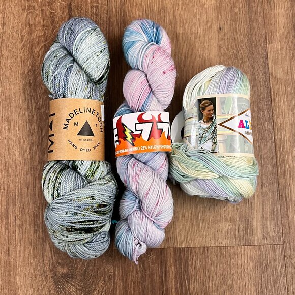 Hand Dyed Merino Wool/ Bamboo Skeins Madelinetosh Jake77 pastel - Picture 1 of 15